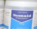 Somaid Diazepam 10mg by grays pharmaceuticals 1000 Tablets / Tub